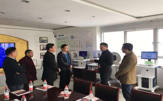 熱烈歡迎安徽省衛健委黨委書記單向前領導一行蒞臨蕪湖圣美孚科技有限公司調研指導工作